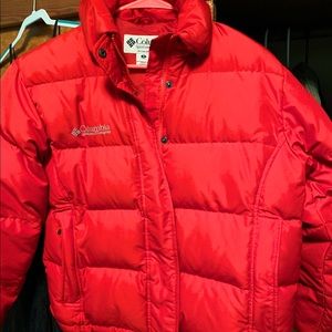Columbia Red Puffer Coat